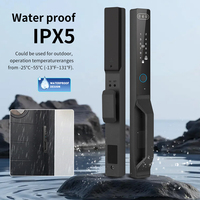 Cerradura Inteligente para Puerta de Aluminio con Rotura Térmica y Reconocimiento Facial Tuya, Cerradura Inteligente para Exteriores con Clasificación IP65 a Prueba de Agua, Cerradura para Puerta Corredera de Vidrio con Huella Dactilar