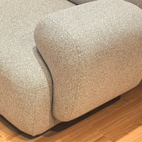 Ensemble de canapé sectionnel modulaire 3 places de luxe nordique meubles de salon en forme de L avec sol en velours chaise en bois simple