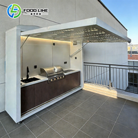 Nouvelle cuisine extérieure sur mesure en gros pour caravane, cuisine extérieure coulissante, cuisines extérieures fermées