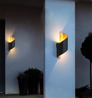 Applique murale LED étanche 12W en forme de S pour extérieur IP65, moderne, pour restaurant, couloir d'hôtel