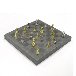 Bộ cờ vua có thể gập lại bằng hợp kim kẽm bền-Trò chơi thân thiện với gia đình cho người lớn & trẻ em, di động để đi du lịch, gia đình & bữa tiệc - Product Image 4