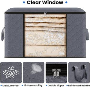 Bolsas de Almacenamiento Plegables para Ropa 2024, Contenedores de Almacenamiento para Organizar la Ropa del Armario del Dormitorio - Product Image 3