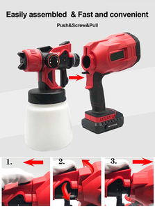 21V pin lithium không dây không chổi than điện súng phun 2mm vòi phun áp lực Thức ăn cho hộ gia đình sơn latex công nghiệp - Product Image 4
