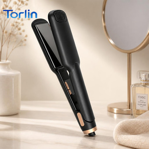 Plancha y Rizador de Pelo 2 en 1 Torlin, Plancha de Cerámica de 5 Filas, Calentamiento Rápido, Color Negro Dorado, para Peinado en Casa, 250°C - Product Image 1