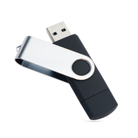 Clé USB pivotante 2 en 1 pour téléphone portable Clé USB 8GB 16GB 32GB 64GB 128GB 256GB 2.0 GB OTG pour PC Android