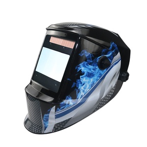 Anteojos de soldar de color verdadero con oscurecimiento automático solar, súper grandes, con 4 sensores de arco, DIN5-DIN13, para soldadura TIG, MIG, MMA y rectificado, con llama azul - Product Image 1