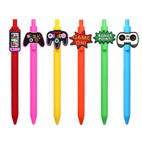 Autocollants en caoutchouc souple pour console de jeu de style nouveau, pour le bricolage, papeterie pour étudiants et usage au bureau, stylo bille coloré