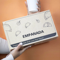 Boîtes de livraison d'empanadas en gros personnalisées en papier kraft, avec tiroir coulissant pour empanadas et tourtes individuelles, idéales pour la livraison et l'expédition