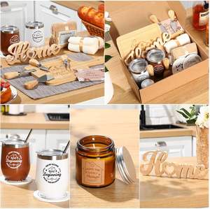 Coffret cadeau de luxe pour couples, idée cadeau pour femmes, <span class=keywords><strong>panier</strong></span>-cadeau pour nouvelle <span class=keywords><strong>maison</strong></span>, appartement, cuisine, service de table, cadeaux de pendaison de crémaillère - Product Image 3