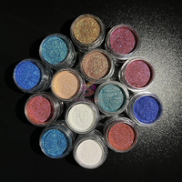 Bubuk Mika Super Shift 24 Warna Laris Manis, Holografik Chameleon, Pigmen Pelapis Cat Kuku & Cat Mobil, Bubuk Berkilau
