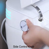 Vente en gros OEM WC intelligent monobloc avec ouverture et fermeture automatiques, bidet chauffant, massage, capteur de pied et chasse d'eau intelligente