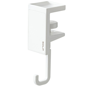 Sdulp Adjustable Backpack Hook White Plastic Desk Storage Hanger Single Hook 5-10kg Load Capacity - Product Image 1