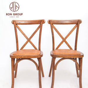 Chaise de <span class=keywords><strong>mariage</strong></span> en bois à dos croisé, meuble de salle à manger en bois de chêne, en forme de vigne, empilable, vente en gros - Product Image 6