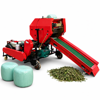 Machine à ensiler et à emballer tout-en-un électrique contrôlée par PLC pour l'alimentation des bovins, la fourrage et la ensilage