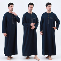 Dishdasha Omanais de Luxe Léger de Haute Qualité 2026 pour Hommes – Kaftan Long à Manches Longues, Robe Islamique Musulmane pour la Prière et le Quotidien