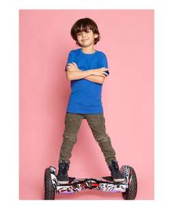 Camisetas de verano 100% algodón de manga corta extragrandes para niño, venta al por mayor, camisetas lisas con estampado personalizado - Product Image 2