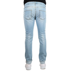 Jeans para Hombre Hechos en Italia, Marca Privada, Corte Slim, Lavado Claro, con Detalles Cosidos, para Venta al por Mayor, 98% Algodón, 2% Elastano - Product Image 2
