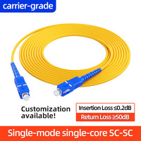 SMICHO Precio de Fábrica Cable de Conexión de Fibra Óptica MPO Simplex FTTH para Red Inalámbrica LAN, Centro de Datos, Wi-Fi, 1 x 2 Puertos, 1 Año
