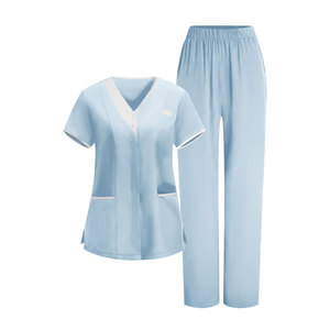 Nouvel ensemble de blouses d'été fines et extensibles en tissu Dobby à séchage rapide, ODM, pour médecins, chirurgiens, infirmières, uniformes de travail pour femmes - Product Image 4