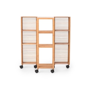 New Product Durable <b>Rolling</b> <b>Rack</b> Factory Direct Multi-Tier Bamboo Storage - Product Image 3