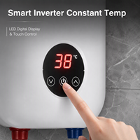 Pemanas Air Mini Instan Tanpa Tangki yang Dipasang di Dinding dengan Kontrol Suhu Cerdas dan Hemat Energi.