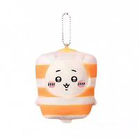Nouvelle collection Chiikawa Tea & Snack : porte-clés en peluche brodé Usagi, Hachiware et Chiikawa pour sac à dos