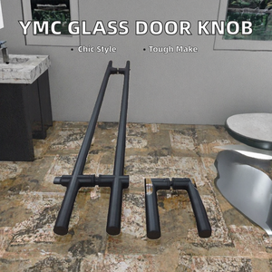 Modern Sliding Glass <strong>Knobs</strong> Steel Wood <strong>Door</strong> Handle Satin for Bathroom Villa Hotel Quality Brass Steel <strong>Door</strong> Handle Low Price - Product Image 2