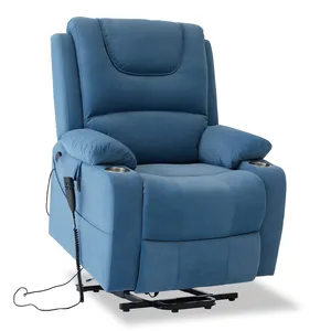 Fauteuil inclinable CJSmart Home Power Lift pour personnes âgées Lay Flat Double Motor Position infinie avec chauffage Massage Lift Recliner