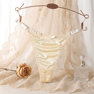 Lencería Elegante de Satén para Mujer, Tirantes Ajustables, Tanga de Cintura Baja, Transpirable, de Seda de Hielo, Ropa Interior Femenina - Product Image 2