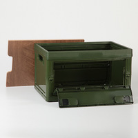 Boîte de rangement de camping pliante moderne à ouverture latérale avec couvercle en PP Organisateur de voiture de grande capacité