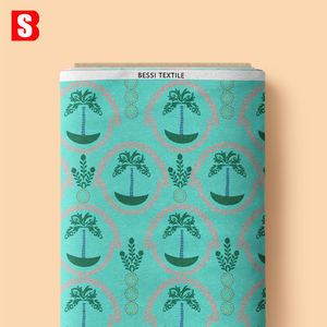 Bessi 100% Organic Liberty Cotton Fabric Summer Palm Tree Designs imprimés pour les robes des femmes et les chemises des garçons - Product Image 3