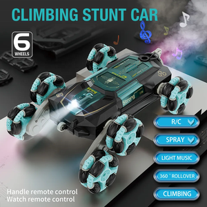 Nuevo Diseño, Auto de Acrobacias a Control Remoto de Alta Velocidad 2.4g, Ecológico, Todoterreno, con Spray, 6 Ruedas, Giro de 360°, para Interiores y Exteriores - Product Image 5