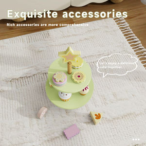 Forma di albero torta Stand in legno divertente giocattolo di varie torte ricca combinazione di gioco infantile esperienza <span class=keywords><strong>gioia</strong></span> di tè del pomeriggio regalo per bambini - Product Image 4
