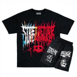 เสื้อยืดสตรีทแวร์ทรงบ็อกซี่ผ้าคอตตอนถักเนื้อหนัก 300 GSM 100% สำหรับผู้ชาย คุณภาพสูง พรีเมียม  โลโก้แบบกำหนดเองได้  แบบเรียบ - Product Image 3