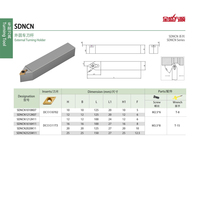 Portaherramientas de Torneado Externo de 62.5 Grados para Torno CNC, Mecanizado de Precisión, Inserto DCMT, Serie SDNCN Indexable