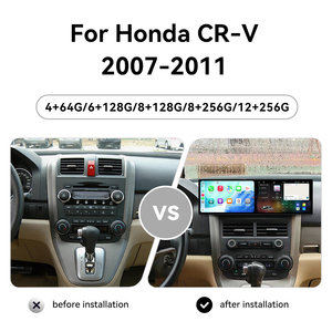 ZWNAV Pantalla Dual de 9.1 Pulgadas para <span class=keywords><strong>Honda</strong></span> <span class=keywords><strong>CRV</strong></span> <span class=keywords><strong>2007</strong></span>-2011, Reproductor Multimedia, Unidad Principal con Reproductor de CD, Radio para Auto, Video, DSP, Carplay, <span class=keywords><strong>GPS</strong></span> - Product Image 2