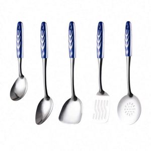 Accessoires de cuisine, ustensiles de cuisine pas chers, outils de cuisine en acier inoxydable avec manche en plastique, ensemble de cuisine, vente en gros d'usine - Product Image 2