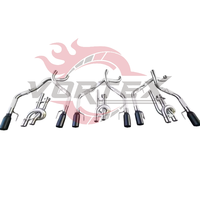Kit d'échappement Catback Vortex SS304 à longueurs égales avec embouts noirs pour Ford F150 Raptor 3.5L EcoBoost 2017-2024 – Kit de modification à fixation directe