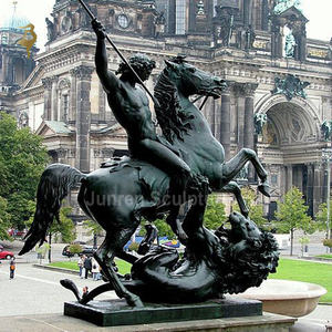 Caballo de carrera de bronce Jockey Trofeo ecuestre Escultura Caballo de carrera de bronce - Product Image 6