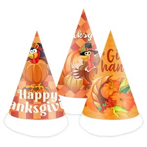 Thanksgiving Turkey Paper <b>Hat</b> Eco-Friendly Fashion Photo Booth Props Customizable Party Supplies - Product Image 5