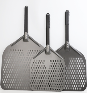 Commercial Grade Perforated Stainless Steel Pizza Peel <b>for</b> Pizza Oven, Turning & Retrieving - Product Image 4