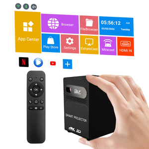 Prix usine Android 9 DLP <span class=keywords><strong>Projecteur</strong></span> Mini <span class=keywords><strong>LED</strong></span> Rechargeable pour Wi-Fi 1080P Résolution 3D Ready Pocketable 4GB RAM Home - Product Image 1