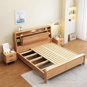 Modern <strong>Queen</strong> Full <strong>Size</strong> Luxury <strong>Bedding</strong> Sets Comforter Bedroom Furniture Hot Sale Double Wooden Beds with Storage - Product Image 4