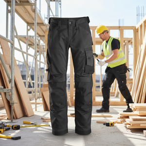 Pantaloni da Lavoro da Uomo in Cotone 100% di Alta Qualità, Stile Semplice, Antivento, Personalizzabili con Logo, con Vita Elasticizzata - Product Image 6