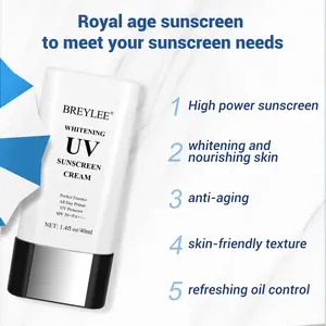 BREYLEE – crème solaire UV éclaircissante SPF 50, produit de marque privé, hydratant, Anti-âge, soins de la peau, crème solaire