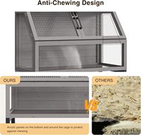 Cage en bois pour hamster avec panneaux acryliques et armoire de rangement pour petits animaux
