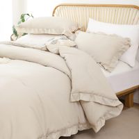 Ensemble de literie en duvet doux et moelleux unique de luxe sur mesure pour toutes les saisons, ensemble de literie à couverture froissée en 3 pièces