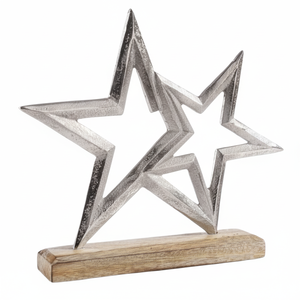 Objet décoratif d'étoile scintillante en aluminium fait à la main meilleure vente vacances noël maison déco ornement articles de décoration de la maison - Product Image 1