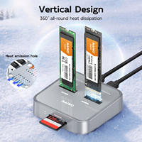 Station d'accueil MAIWO M.2 SATA NVMe SSD avec clonage hors ligne, boîtier M.2 USB3.1 Type-C, boîtier de copie de disque dur externe M2 pour PC portable