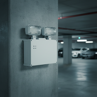 FEITUO Lampe d'urgence à double spot à charge rapide IP65 avec temps de charge complet de 24 heures pour bureau, centre commercial et hôpital